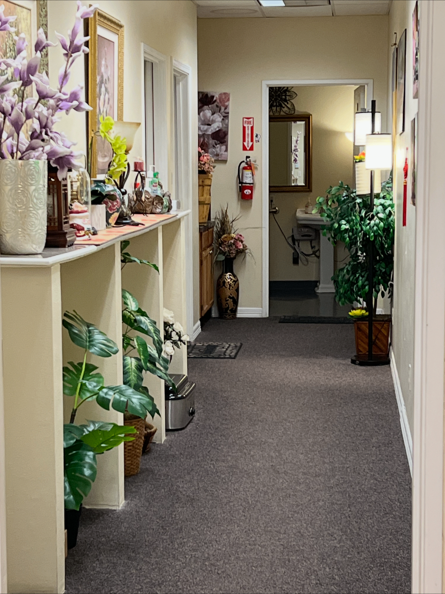 Hallway leading to private treatment rooms